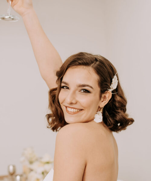 weiße blumen ohrringe