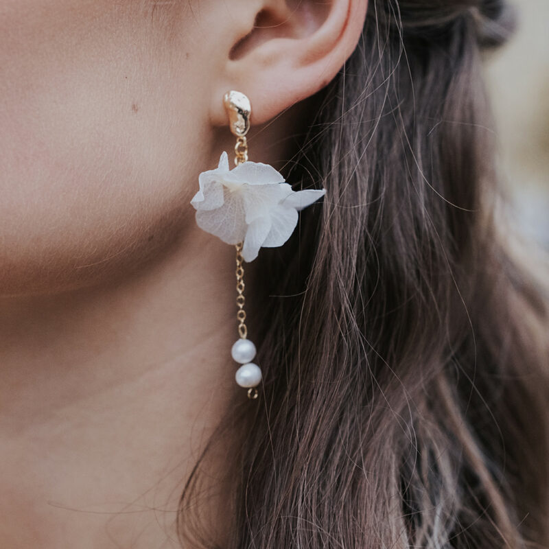 blumen ohrringe gold