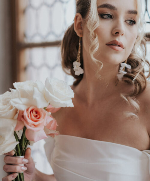 braut ohrringe blüten