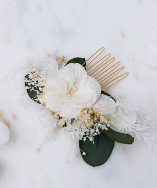 braut blumen haarkamm