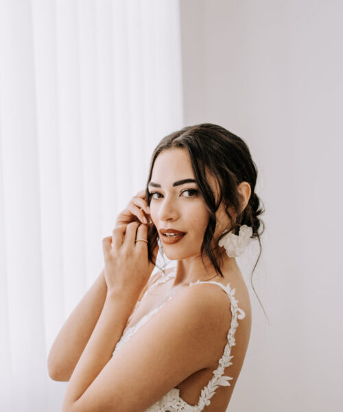 weiße blüten ohrringe