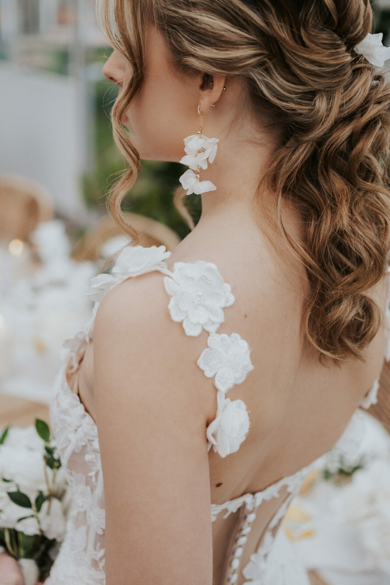 blumen ohrringe gold