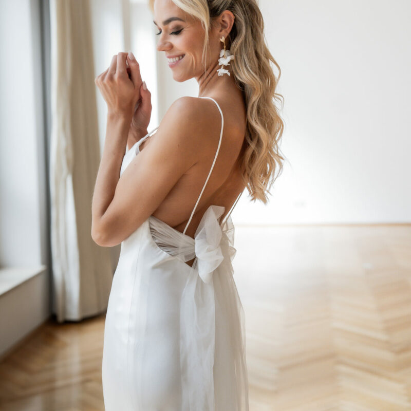 weiße blumen ohrringe hochzeit