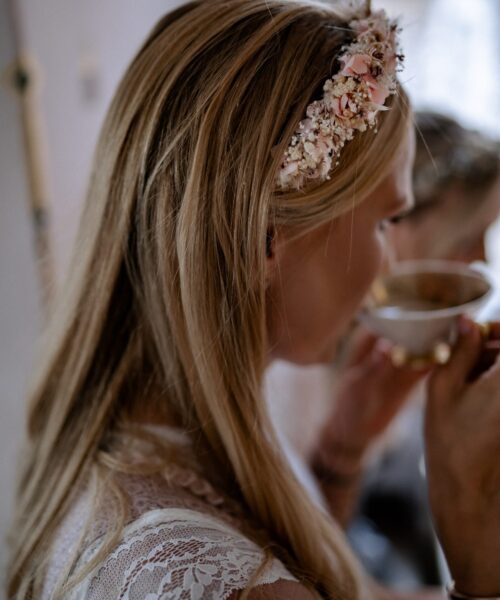 blumen haarrkranz oktoberfest echte blumen