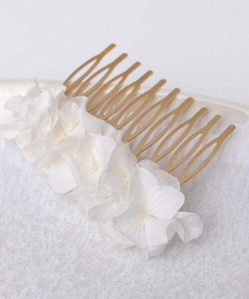 braut haarkamm echte blumen weiß