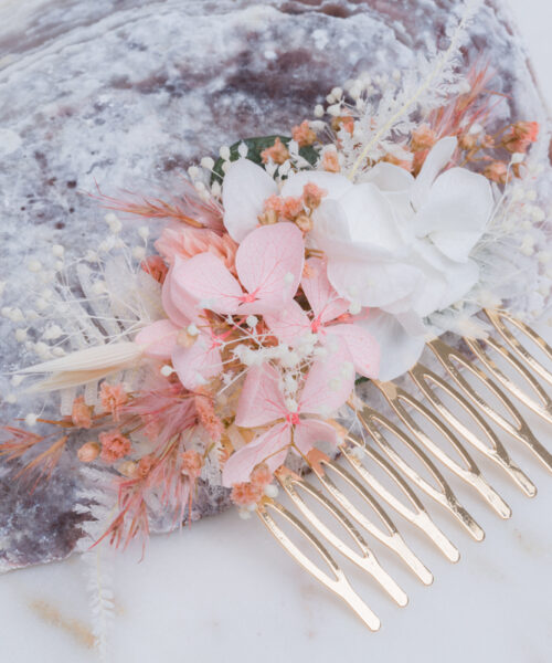 trockenblumen haarkamm hochzeit