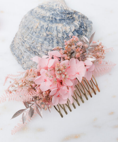 haarkamm echte blumen hochzeit