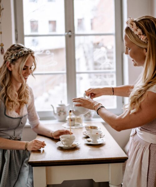 blumen haarkranz oktoberfest rosa