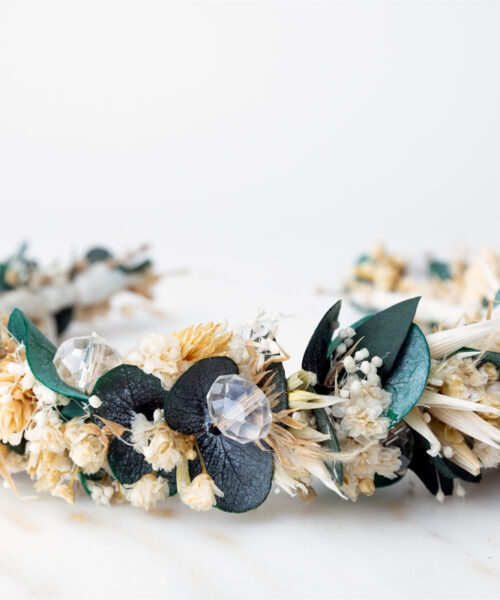 trockenblumen haarkranz boho
