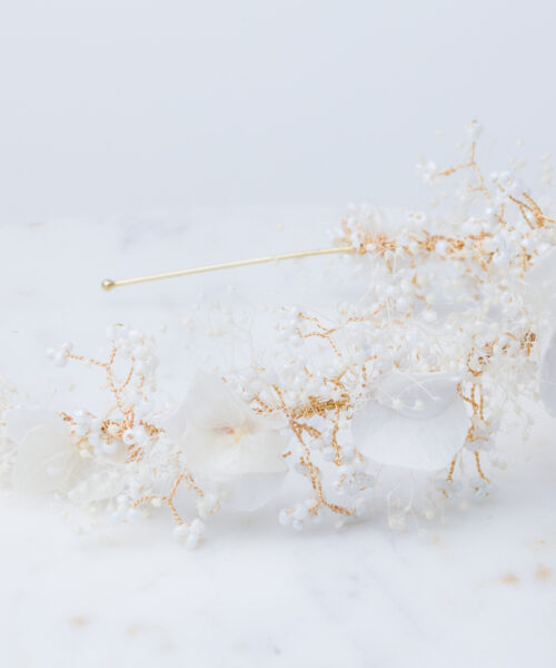 blumen haarreif mit perlen