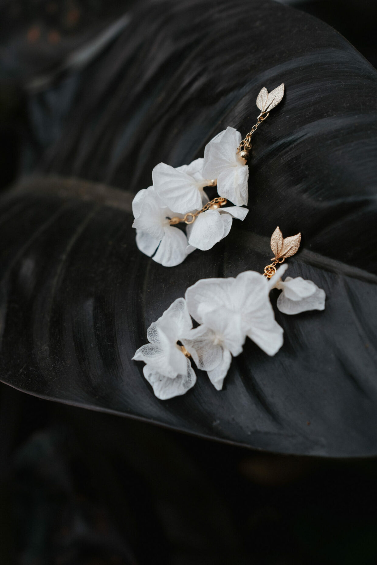 weiße blumen ohrringe