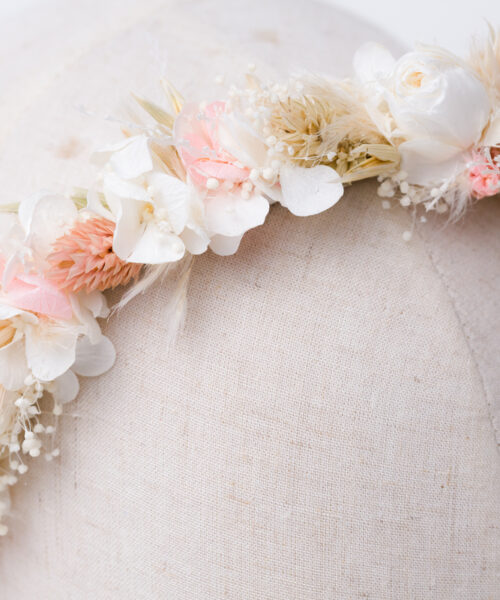 haarkranz trockenblumen hochzeit
