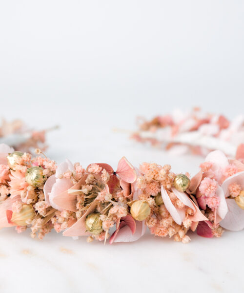 boho trockenblumen haarschmuck